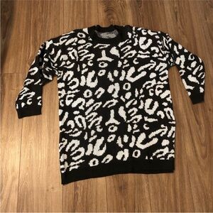 Vestidos Leopard Print Sweater Top Medium